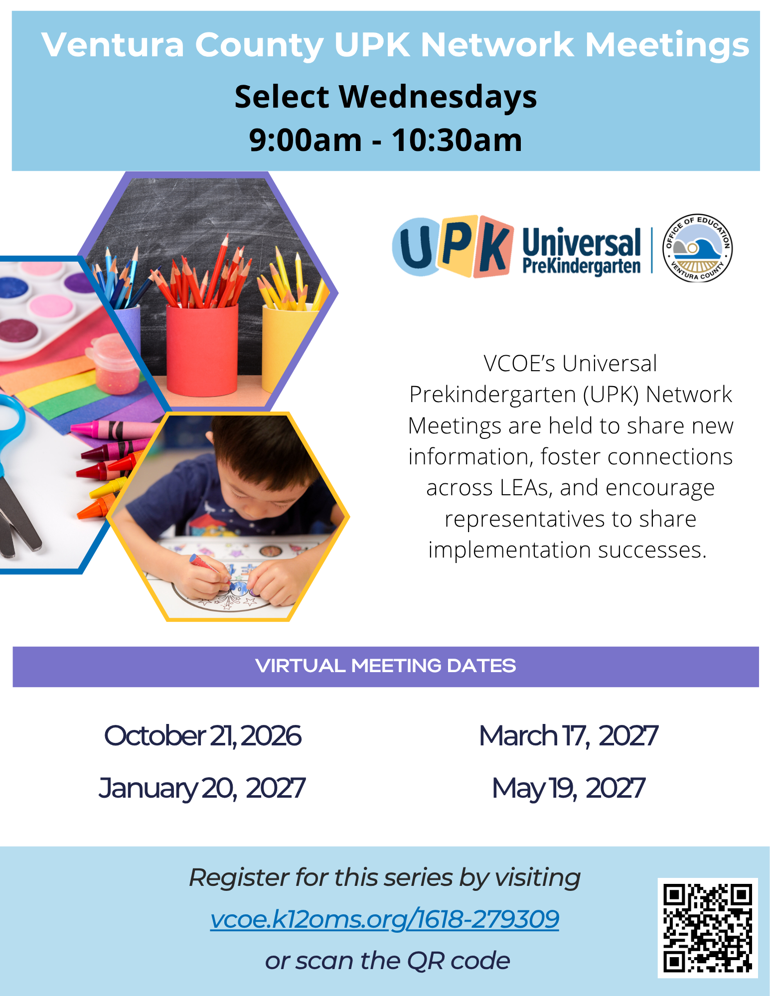 VCOE UPK Network 2025-26 Meeting Dates